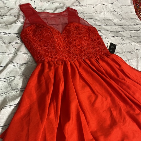 Hand Beaded Prom/Cocktail Silky Mini Dress XL - Picture 5 of 12